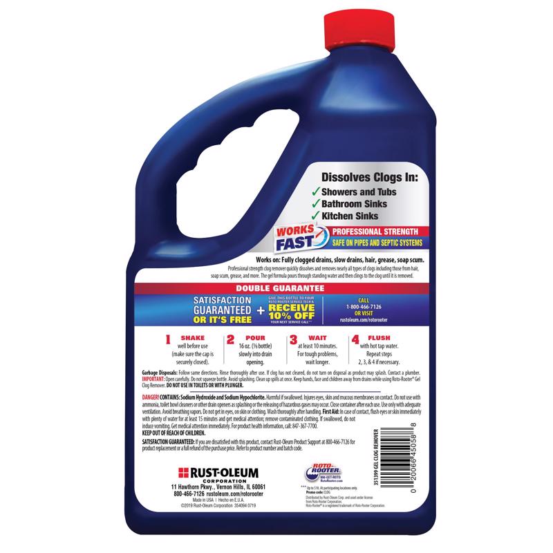 Roto-Rooter Gel Clog Remover 1 gal
