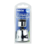 Plumb Pak Keeney Dual Thread 15/16 in.-27 x 55/64 in.-27 Chrome Plated Swivel Sprayrator