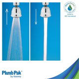 Plumb Pak Keeney Dual Thread 15/16 in.-27 x 55/64 in.-27 Chrome Plated Swivel Sprayrator