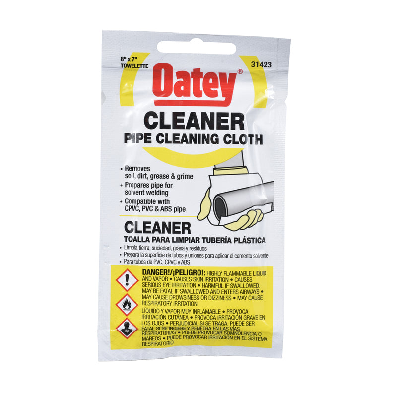 Oatey Cotton Pipe Cleaning Cloth 8 in. W X 7 in. L 1 oz
