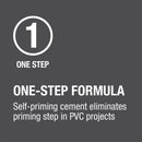 Oatey Fusion Single Step Clear Cement For Medium PVC 4 oz