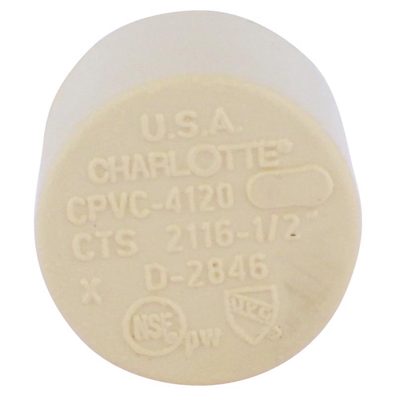 Charlotte Pipe FlowGuard 1/2 in. Hub CPVC Cap 1 pk