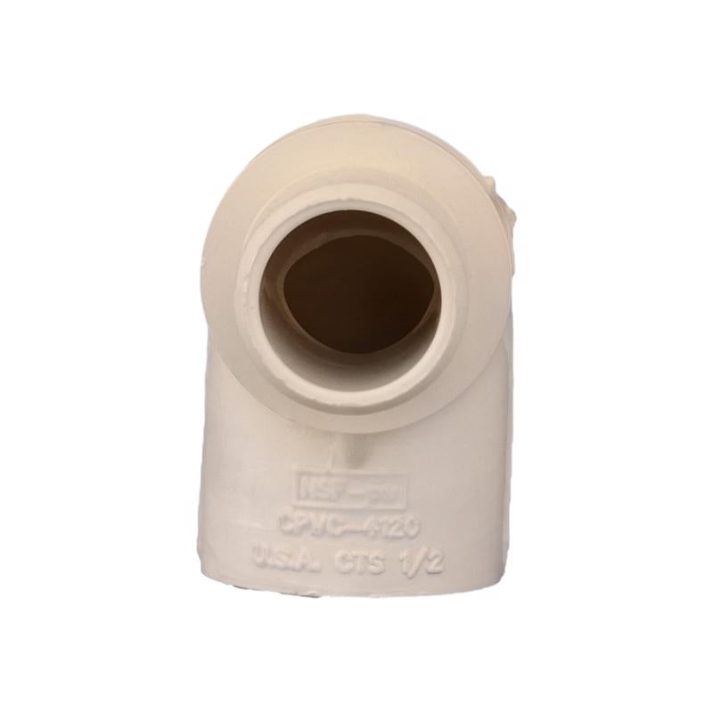 Charlotte Pipe 1/2 in. Spigot X 1/2 in. D Socket CPVC 90 Degree Street Elbow 1 pk