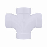 Charlotte Pipe Schedule 40 2 in. Hub X 2 in. D Hub PVC Sanitary Tee 1 pk
