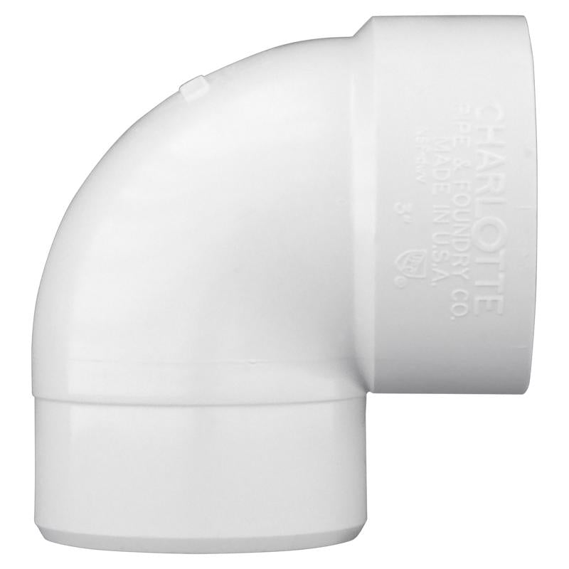 Charlotte Pipe Schedule 40 1-1/2 in. Hub X 1-1/2 in. D Spigot PVC Elbow 1 pk