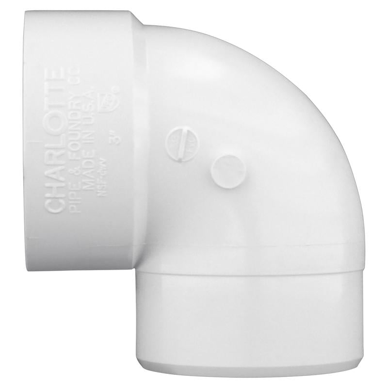 Charlotte Pipe Schedule 40 1-1/2 in. Hub X 1-1/2 in. D Spigot PVC Elbow 1 pk