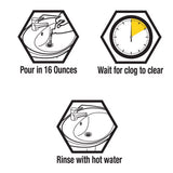 Zep Heat Liquid Hair & Grease Clog Remover 33.8 oz