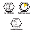 Zep Heat Liquid Hair & Grease Clog Remover 33.8 oz