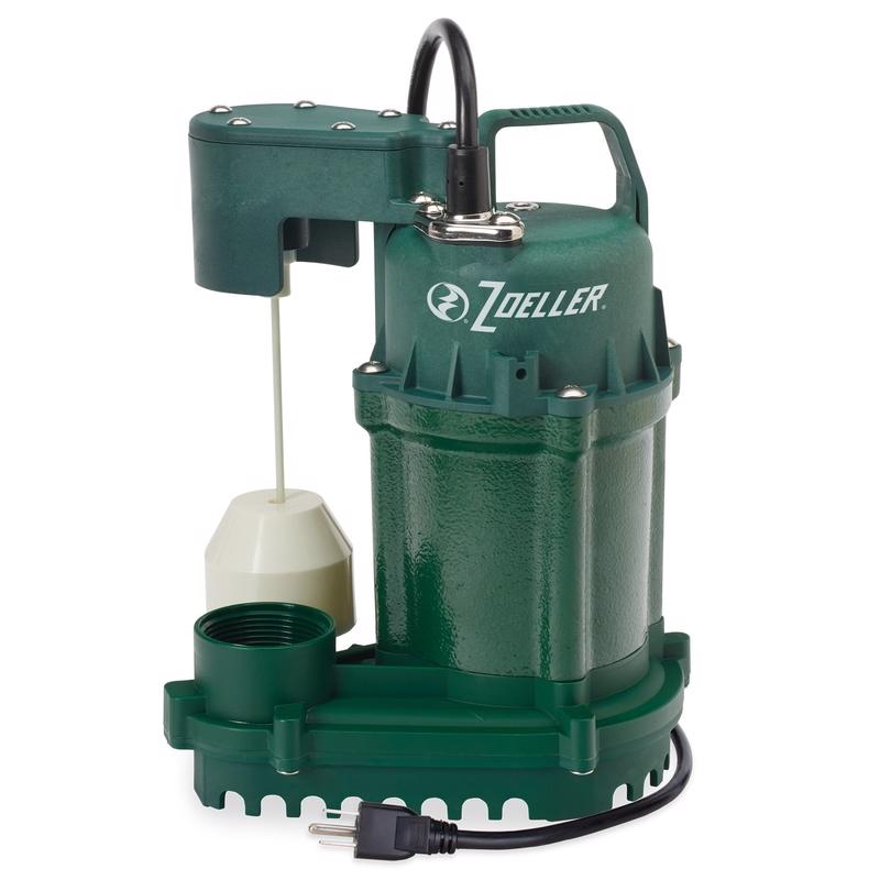 Zoeller 1/3 HP 2520 gph Cast Iron Vertical Float Switch AC Submersible Sump Pump