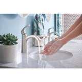 Moen Lindor Brushed Nickel Bathroom Faucet 4 in.