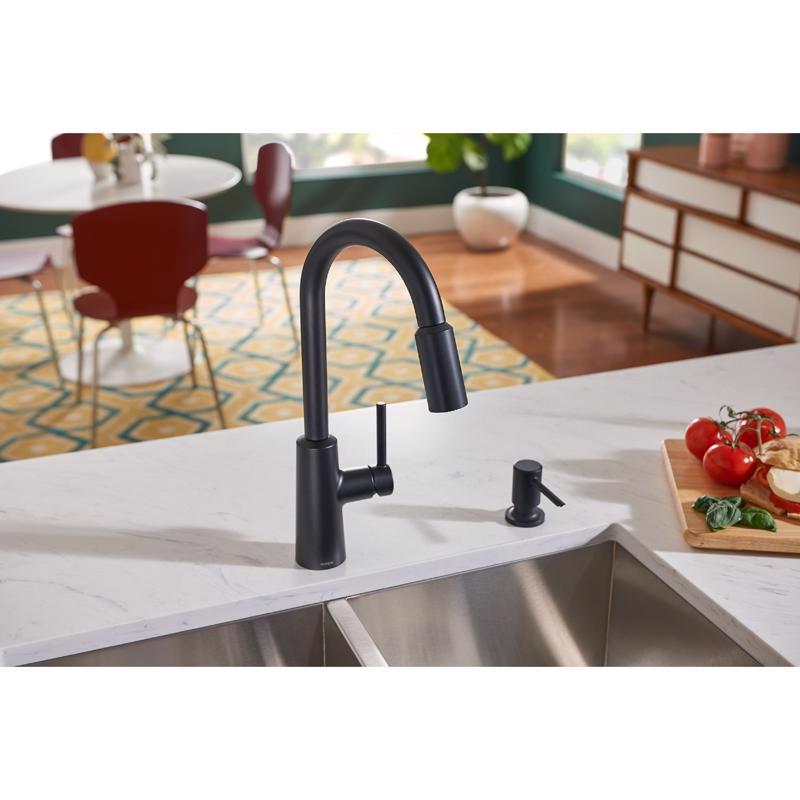 Moen Nori One Handle Matte Black Kitchen Faucet