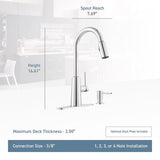 Moen Nori One Handle Matte Black Kitchen Faucet