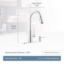 Moen Nori One Handle Matte Black Kitchen Faucet