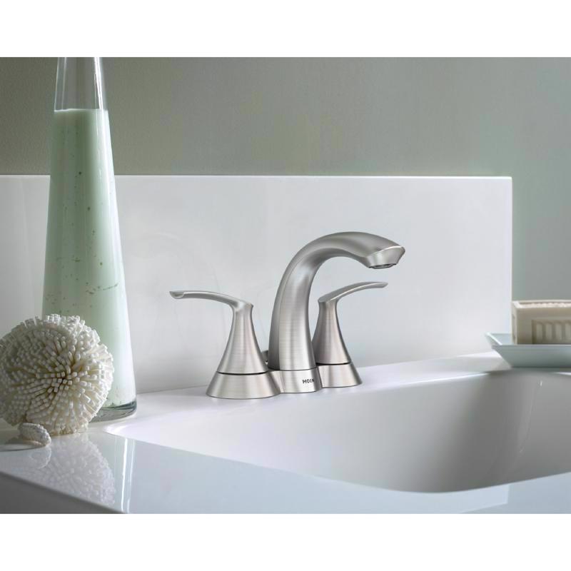 Moen Darcy Brushed Nickel Bathroom Faucet 4 in.