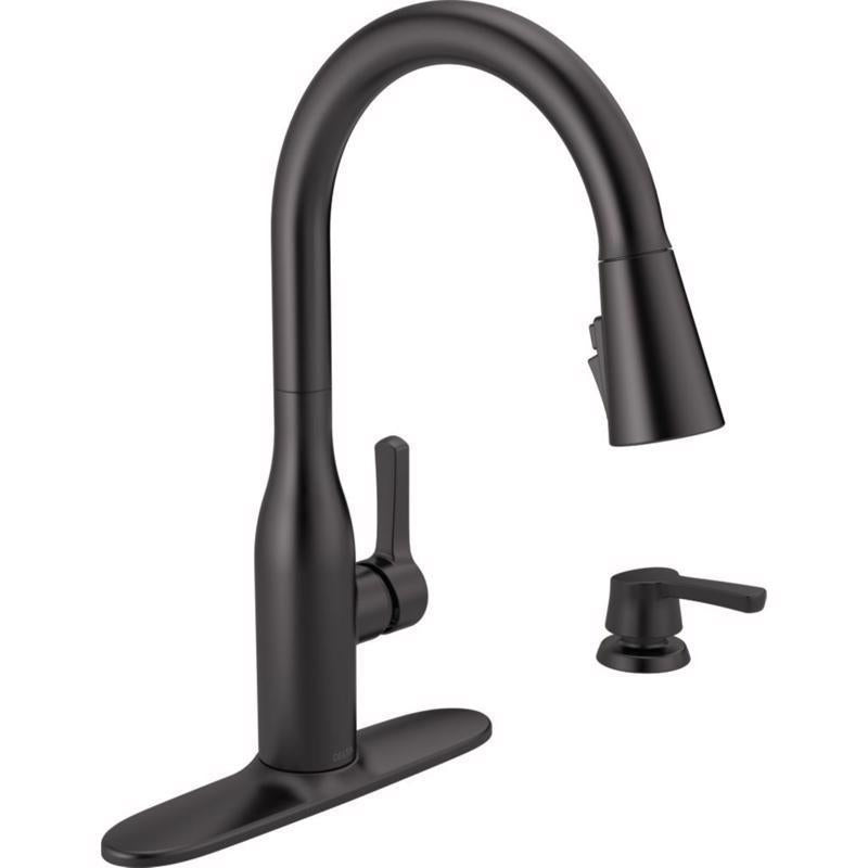 Delta Marca One Handle Matte Black Pull-Down Kitchen Faucet