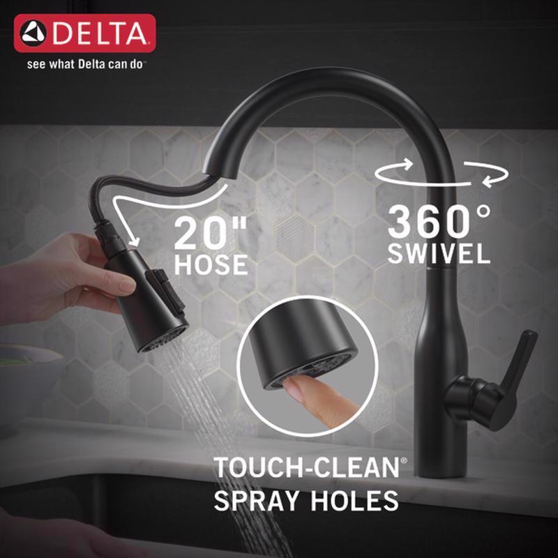 Delta Marca One Handle Matte Black Pull-Down Kitchen Faucet