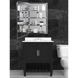 Zenna Home 26 in. H X 15 in. W X 5 in. D Rectangle Medicine Cabinet/Mirror