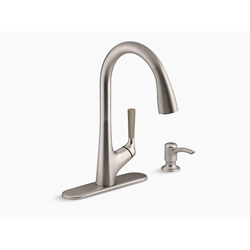 Kohler One Handle Stainless Steel Pull-Down Kitchen Faucet