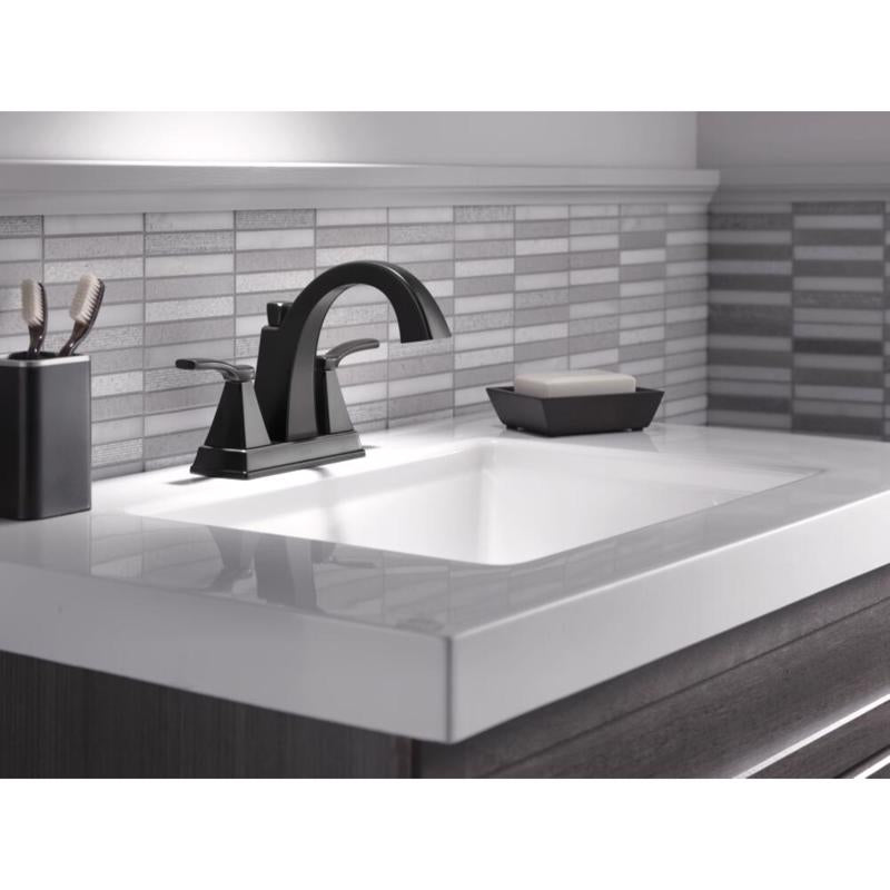 Delta Matte Black Bathroom Faucet 4 in.