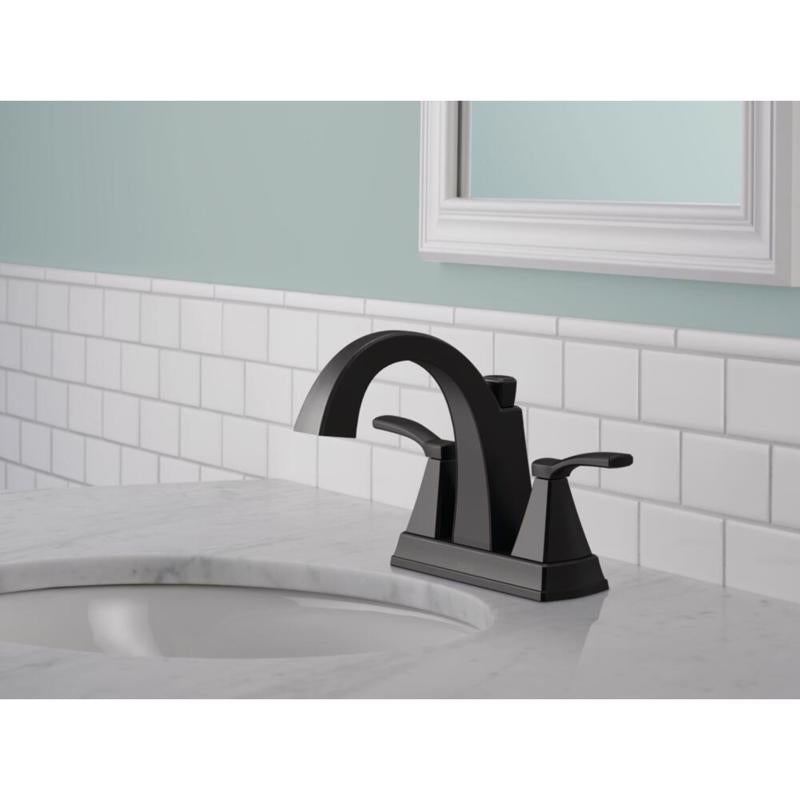 Delta Matte Black Bathroom Faucet 4 in.