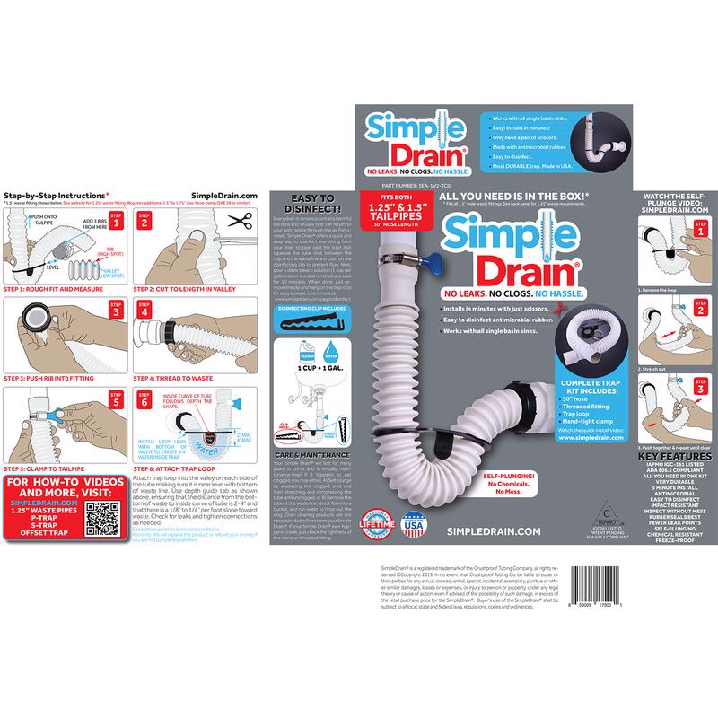 Simple Drain Rubber Sink Drain Kit