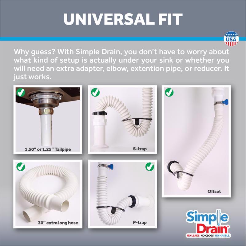 Simple Drain Rubber Sink Drain Kit