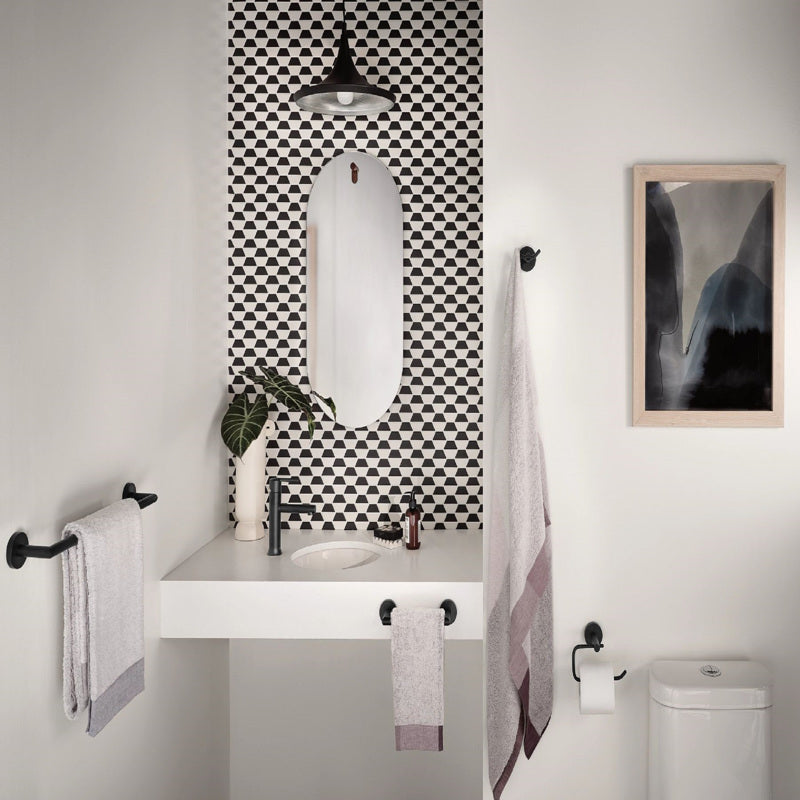 Moen Arlys Matte Black Towel Bar 7.25 in. L Zinc