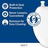Mayfair by Bemis Eden Elongated White Soft Toilet Seat