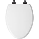 Mayfair by Bemis Benton Slow Close Elongated White Enameled Wood Toilet Seat