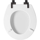 Mayfair by Bemis Benton Slow Close Round White Enameled Wood Toilet Seat