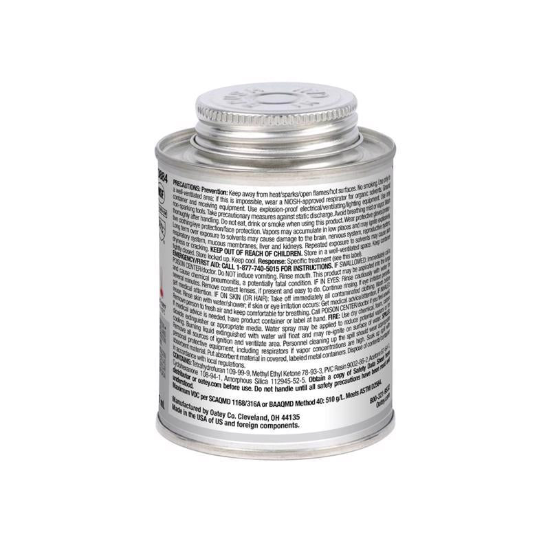 Oatey Heavy Duty Gray Cement For PVC 8 oz