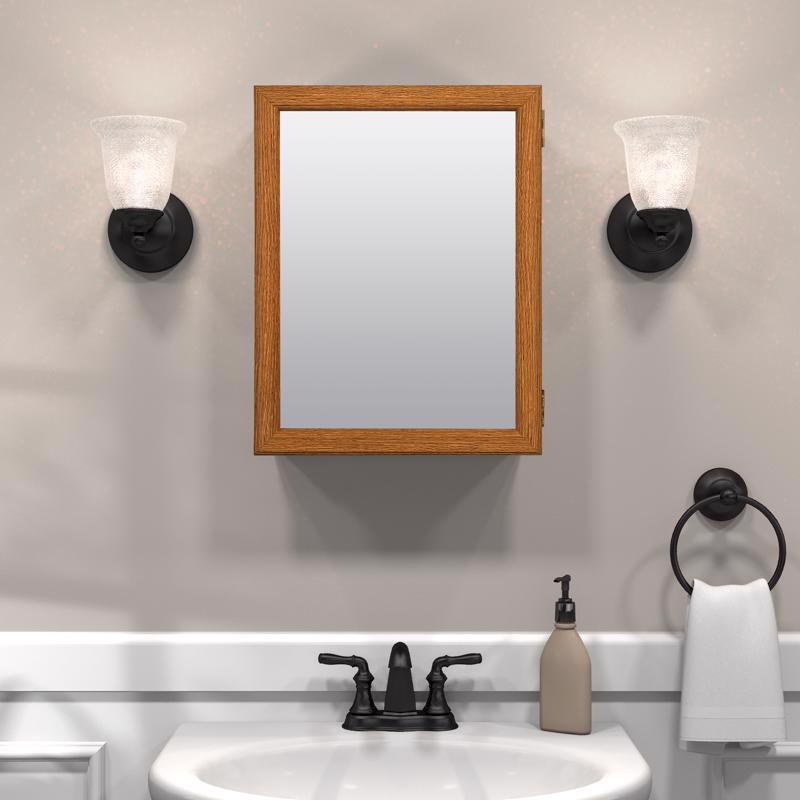 Zenna Home 19.25 in. H X 15.5 in. W X 4.5 in. D Rectangle Medicine Cabinet/Mirror