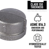 STZ Industries 1 in. FIP each Black Malleable Iron Cap