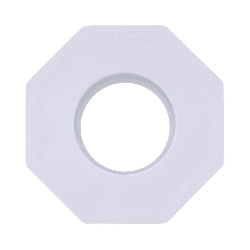 Charlotte Pipe Schedule 40 4 in. Spigot X 2 in. D Slip PVC Reducing Bushing 1 pk