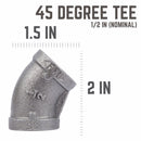 STZ Industries 1/2 in. FIP each X 1/2 in. D FIP Black Malleable Iron 45 Degree Elbow
