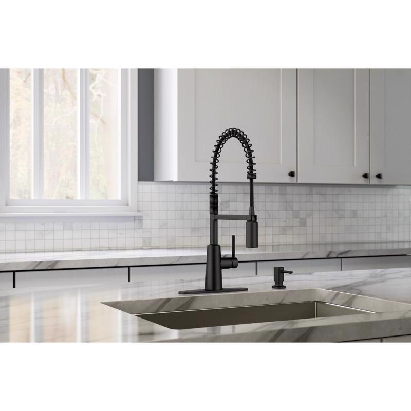 Moen Nori One Handle Matte Black Kitchen Faucet