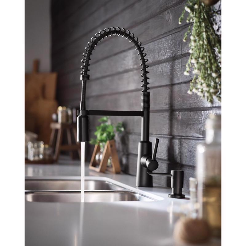 Moen Nori One Handle Matte Black Kitchen Faucet