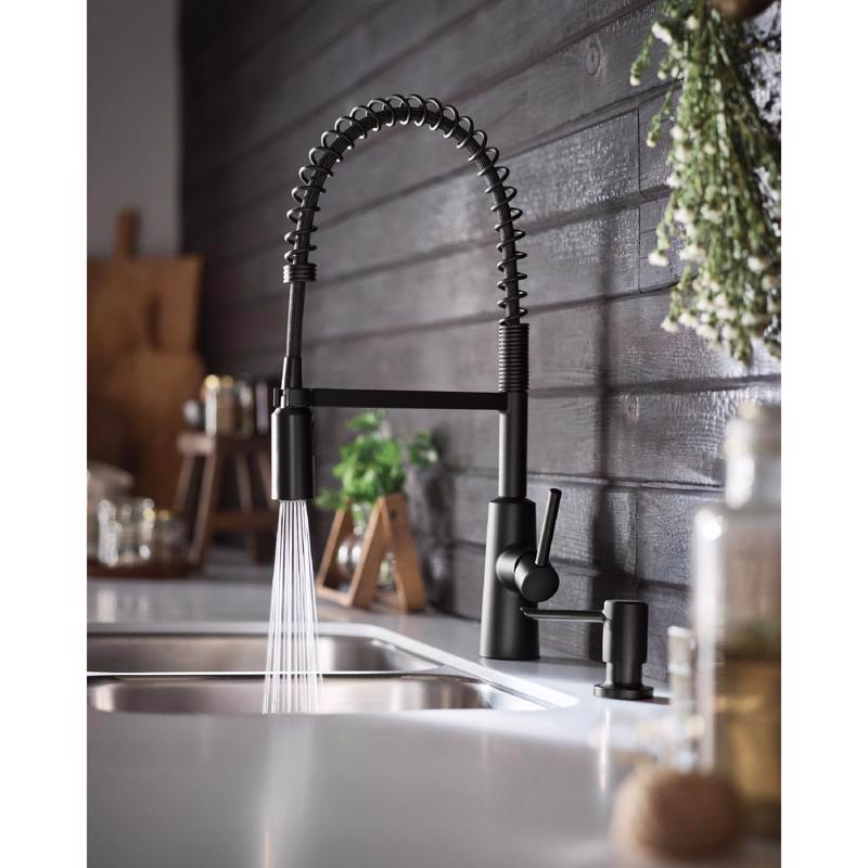 Moen Nori One Handle Matte Black Kitchen Faucet