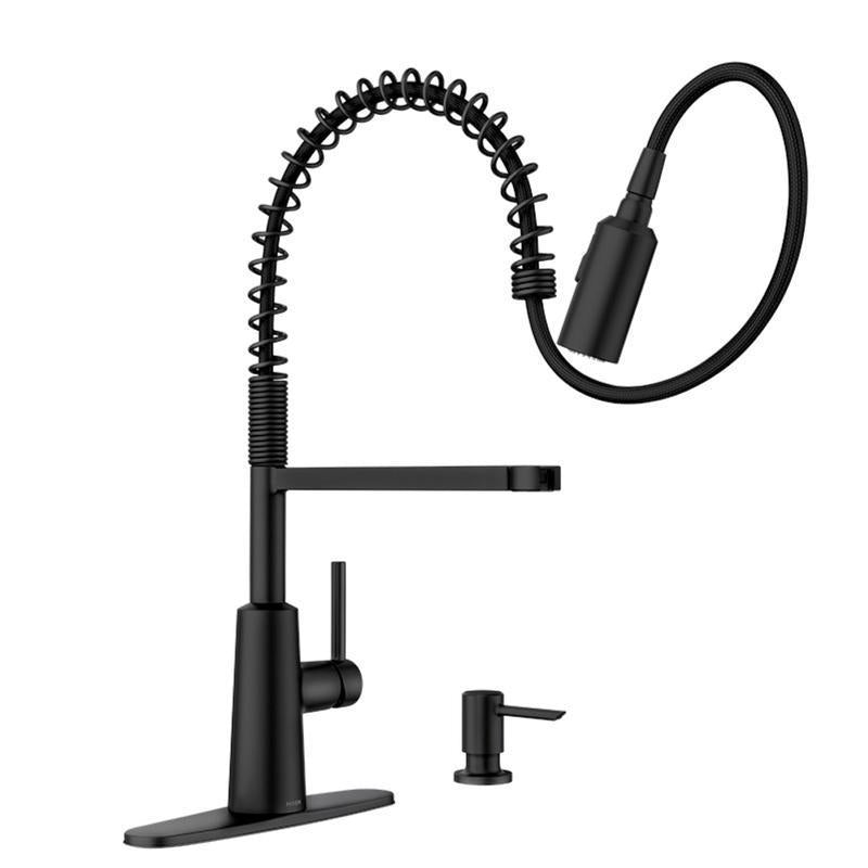 Moen Nori One Handle Matte Black Kitchen Faucet