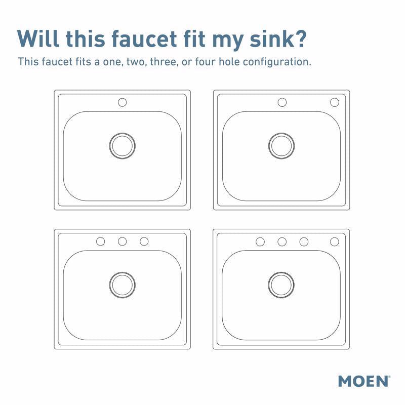 Moen Nori One Handle Matte Black Kitchen Faucet