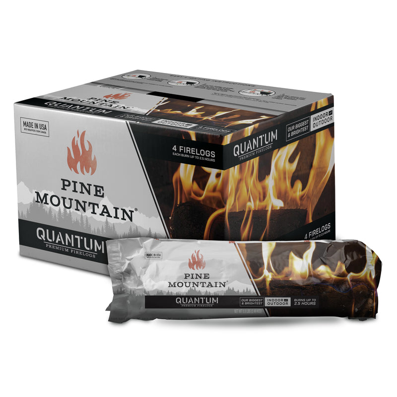 Pine Mountain Quantum Fire Log 2.5 hr 4 pk 22 lb