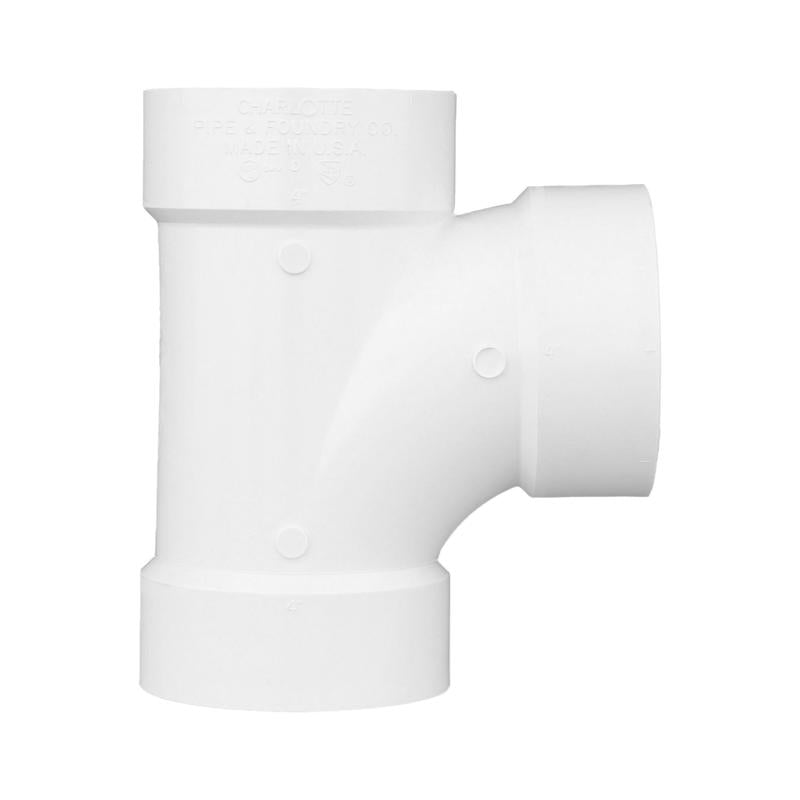 Charlotte Pipe Schedule 40 1-1/4 in. Hub X 1-1/4 in. D Hub PVC Sanitary Tee 1 pk