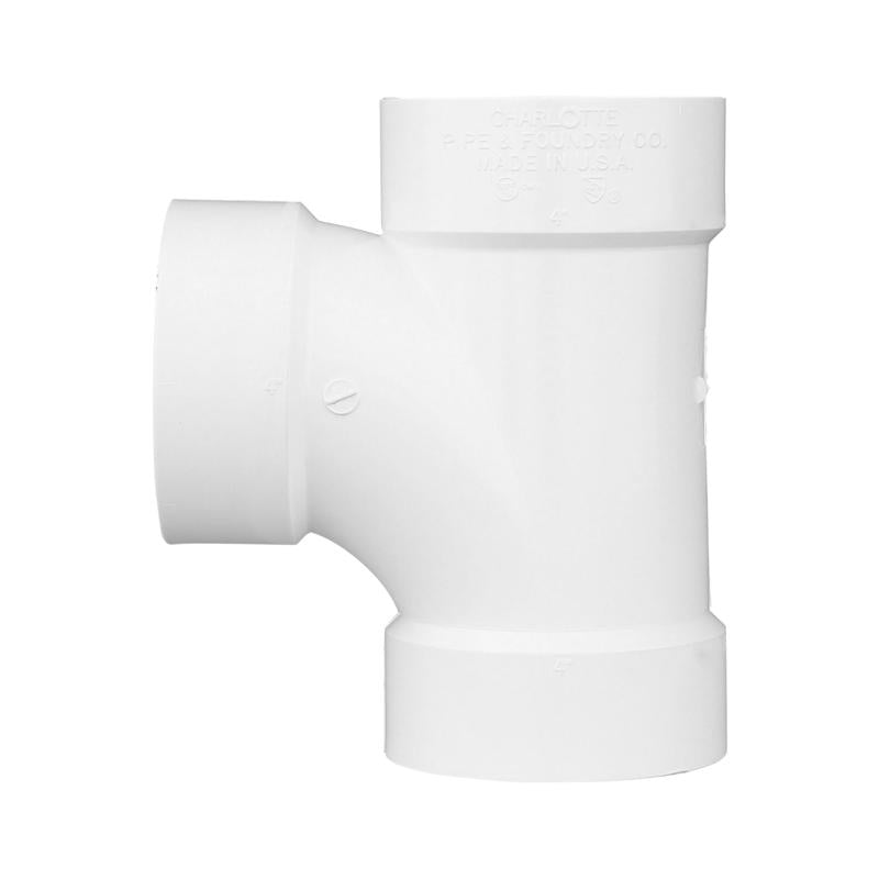 Charlotte Pipe Schedule 40 1-1/4 in. Hub X 1-1/4 in. D Hub PVC Sanitary Tee 1 pk