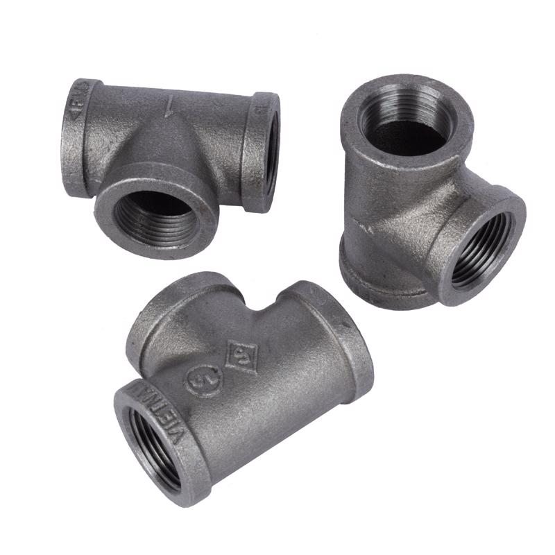 STZ Industries 1 in. FIP each X 1 in. D FIP 1 in. D FIP Black Malleable Iron Tee