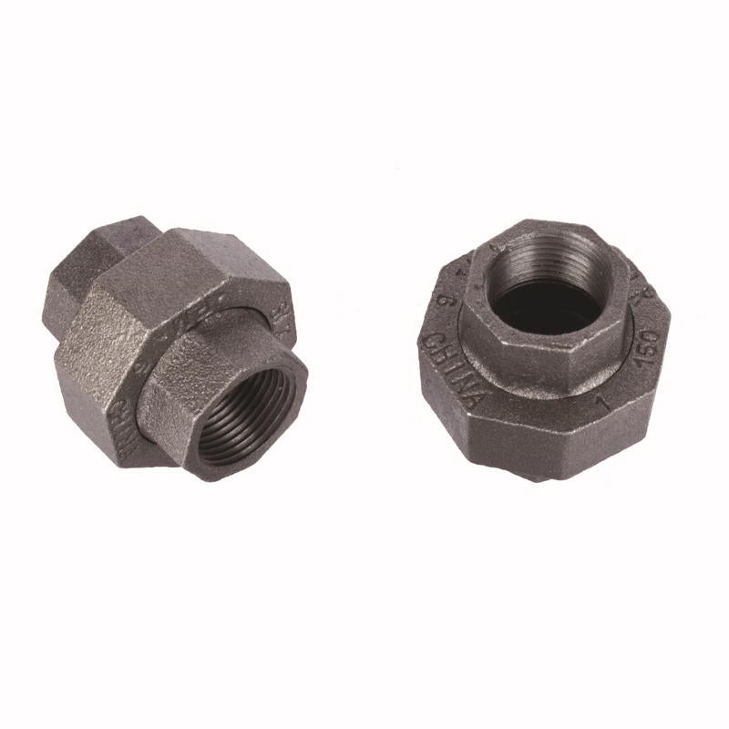 STZ Industries 1/2 in. FIP each X 1/2 in. D FIP Black Malleable Iron Union