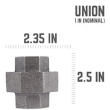 STZ Industries 1 in. FIP each X 1 in. D FIP Black Malleable Iron Union