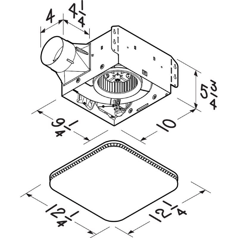 Broan-NuTone Nutone 80 CFM 0.7 Sones Bathroom Exhaust Fan