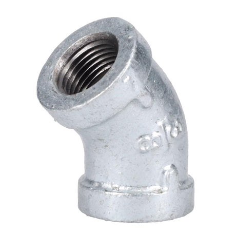 STZ Industries 3/8 in. FIP each X 3/8 in. D FIP Galvanized Malleable Iron 45 Degree Elbow