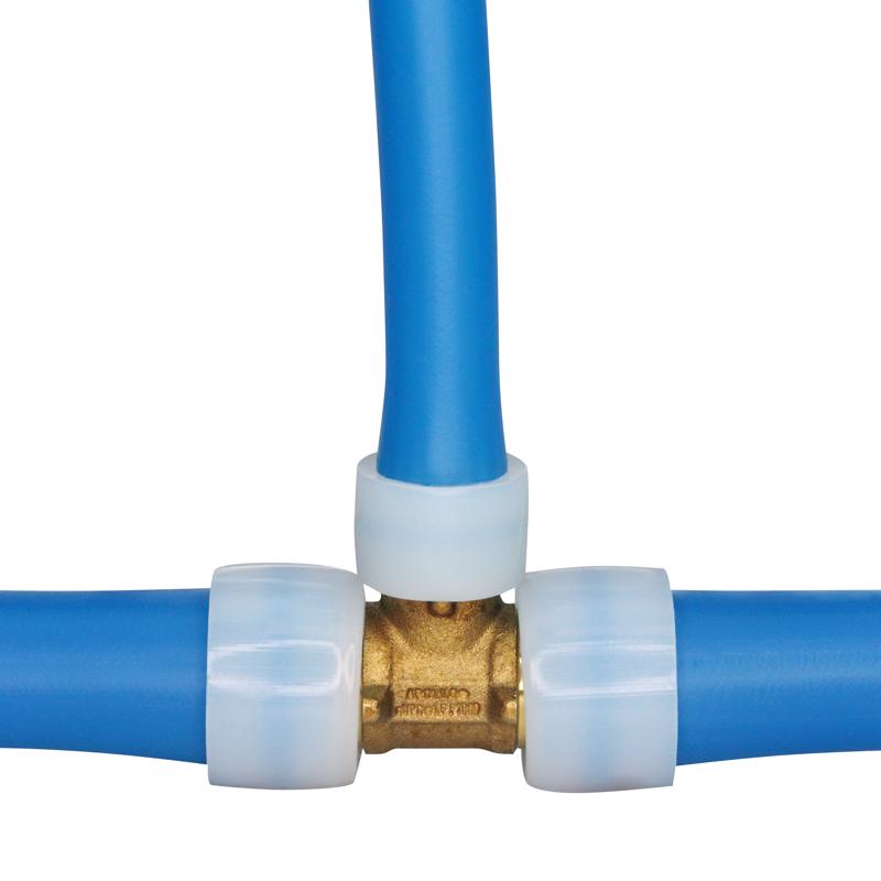 Apollo PEX-A 3/4 in. Expansion PEX in to X 3/4 in. D Barb Brass Reducing Tee