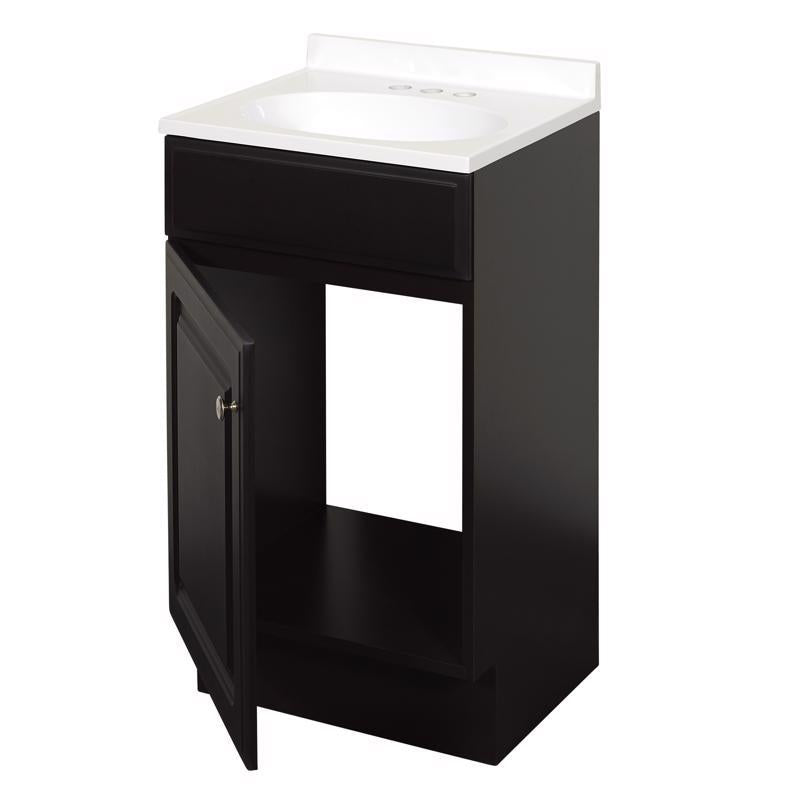 Zenna Home Single Espresso Vanity Combo 18 in. W X 16 in. D X 35 in. H